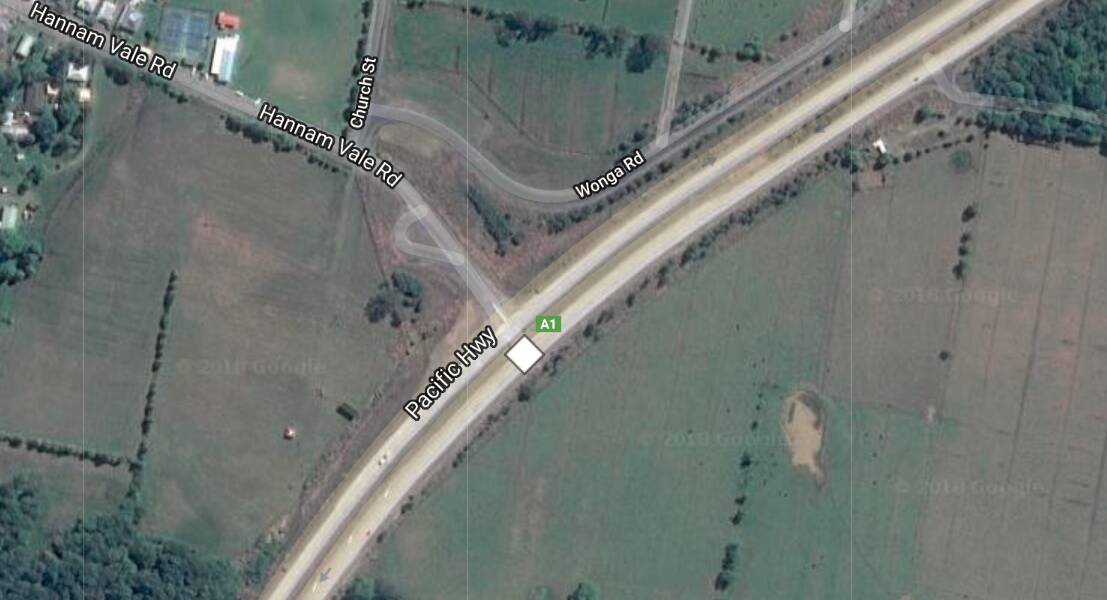 A satellite image of the scene of the accident. 