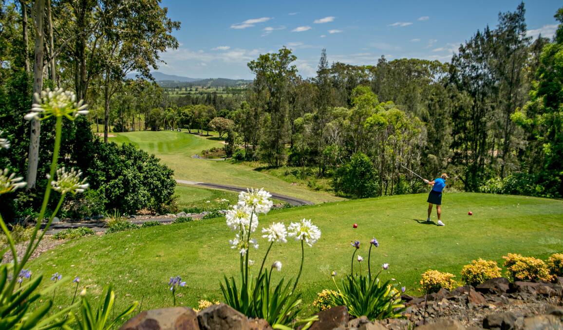 Teeing off at the Taree golf course. Photo: supplied.