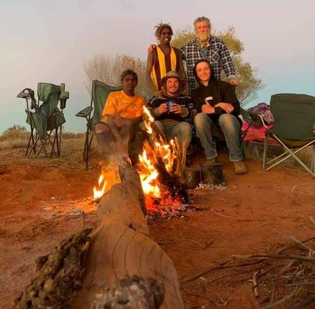 Around the campfire: Blake and company settle in for the night. Photo: supplied.