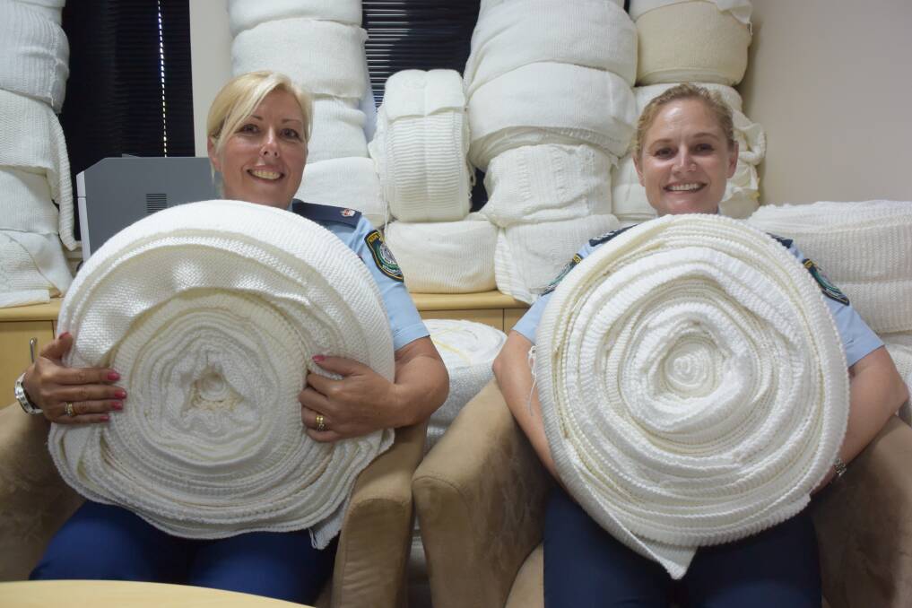 Bundles of wool: Chief Inspector Christine George and Detective Sergeant Natalie Antaw.