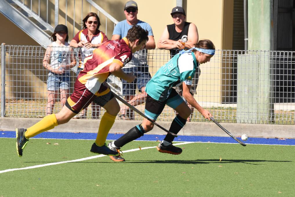 Brady in action for Sharks in the Manning hockey competition.
