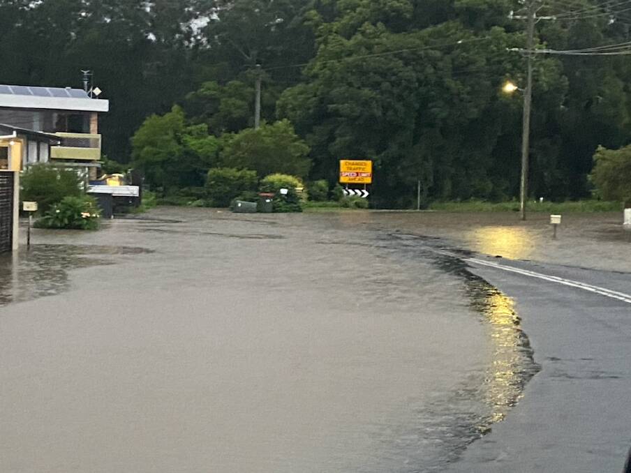 Flood water cut off access to and from Manning Point. Photo: Joan Shoesmith.