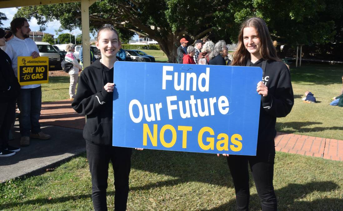 The Forster strike was organised by Great Lakes College year 12 students Fiona Gottstein and Sami Peters.