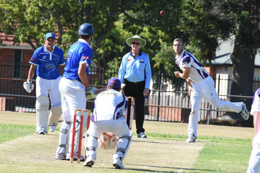 Tom Burley in action for United against Taree West in the T20 competition last month. 
