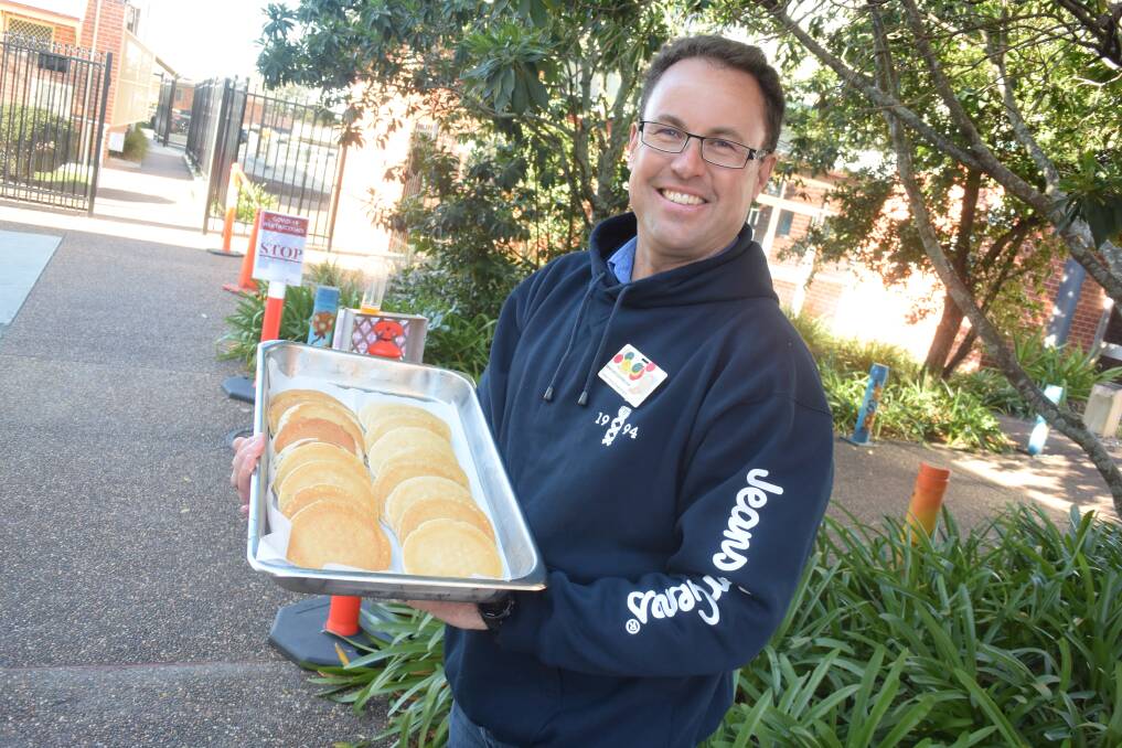 Community Health and Manning Base Hospital staff will have pancakes on Jeans for Genes Day to raise funds for the Children's Medical Research Institute. Hunter New England Health genetic counsellor Bruce Hopper is a supporter of the day.