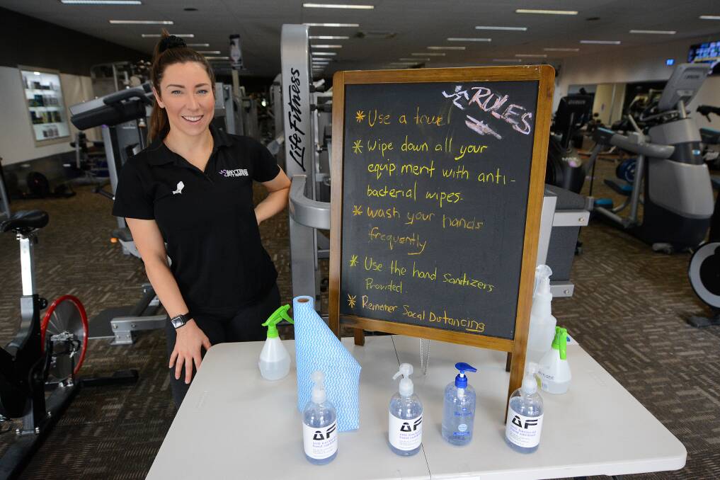 Stay safe: Anytime Fitness Taree manager Elise Gucul said new COVID-19 measures are focused on community health and safety. Photo: Scott Calvin.