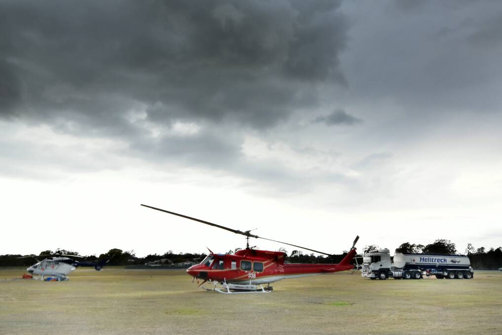 Photo taken at Taree Airport on Tuesday after more than eight millimetres of rain fell. Conditions have since changed, prompting an emergency warning for residents near Crowdy Bay and Harrington.