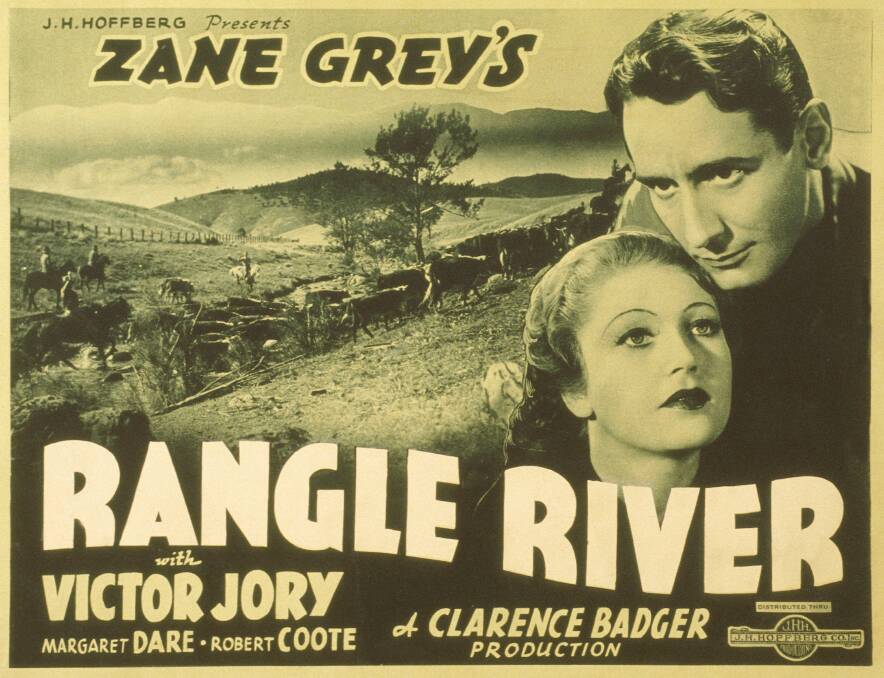 A poster for the film Rangle River. It was produced in the Gloucester area in 1936.