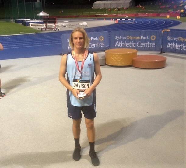 A golden win: Brendan Davison claimed gold in the under 17s javelin event at the Australian Athletics Championships. Photo: Brett Davison.
