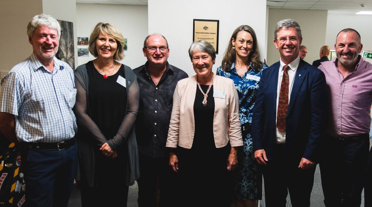 TUC board member Maurie Stack, chief executive Donna Ballard, board members Graham Brown, Alison McIntosh, Lisa Proctor and Steve Atkins with Lyne MP Dr David Gillespie.