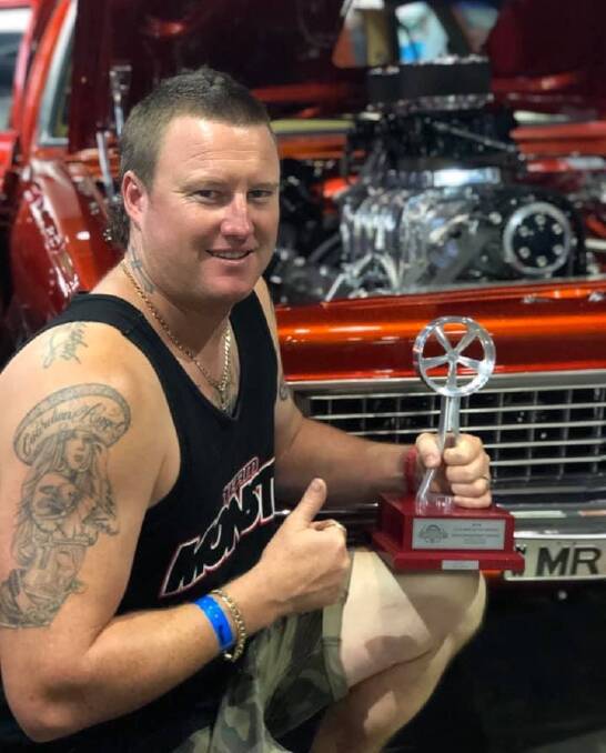 Taree's Jarrad Rogers won the elite body award for his Holden Torana at the recent Summernats event in Canberra. Photo: supplied.