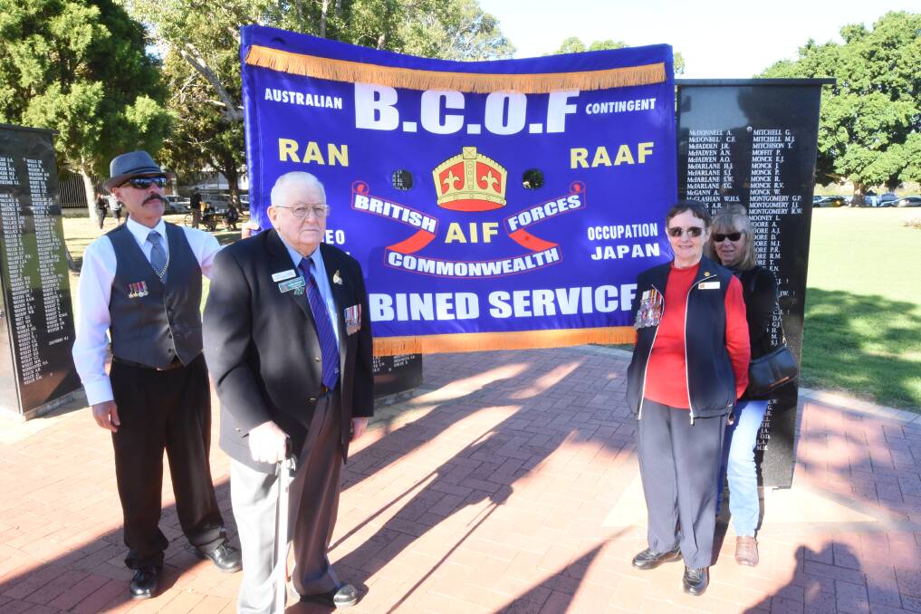 BCOF member Norm Webster and Dorothy Murphy ahead of the plaque dedication ceremony in Taree's Fotheringham Park. Photo: Scott Calvin.