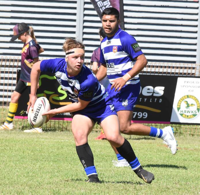 Ethan Duncombe in action for the Bulldogs in the 2019 Laurie Daley under 18 championship. He'll play hooker for the side in Saturday's clash with the Central Coast Roosters.