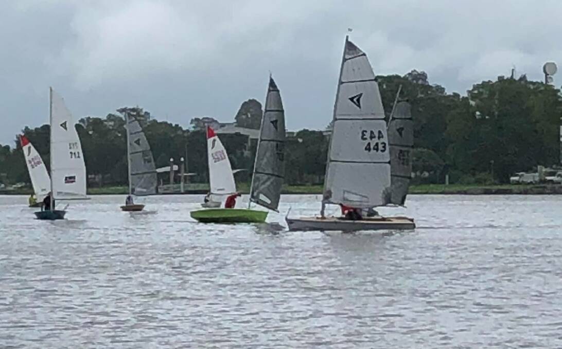 Boats in action in the first of four sprint races held on the Manning River on Sunday. Photo: supplied.