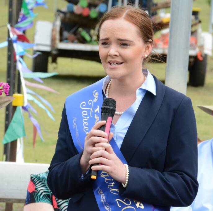 Gabby Wyse accepts her Taree Showgirl title at last year's event. Photo: Scott Calvin.