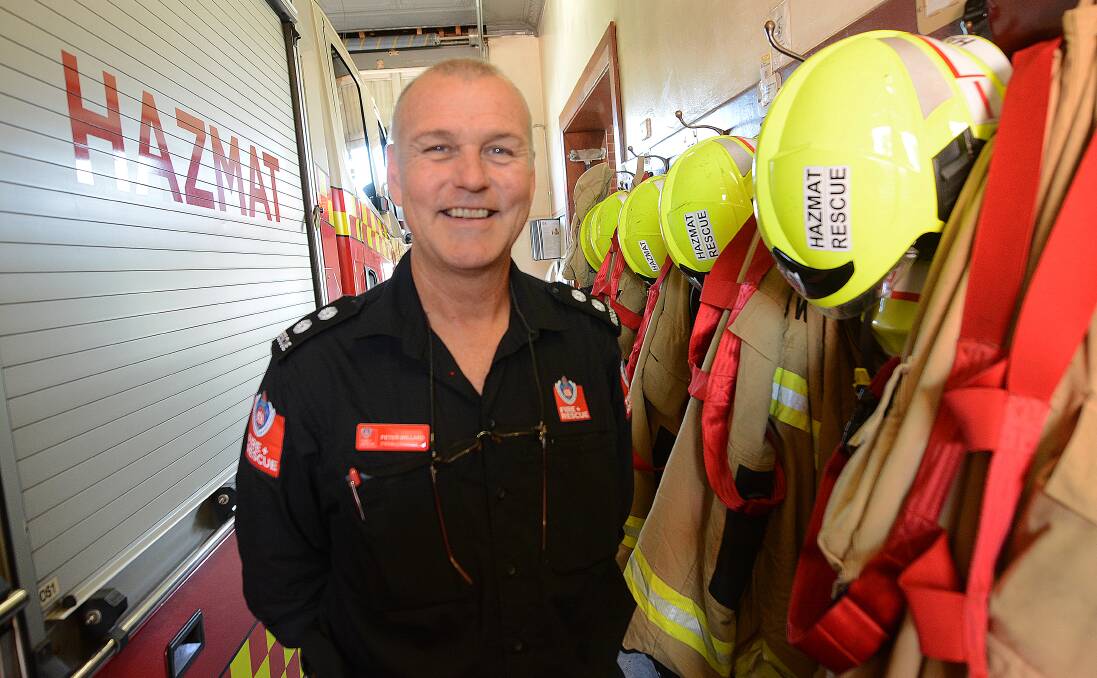 Humbled: Taree Fire Station Commander Peter Willard was overwhelmed with positive messages following news he's celebrating 40 years as a firefighter. Photo: Scott Calvin.