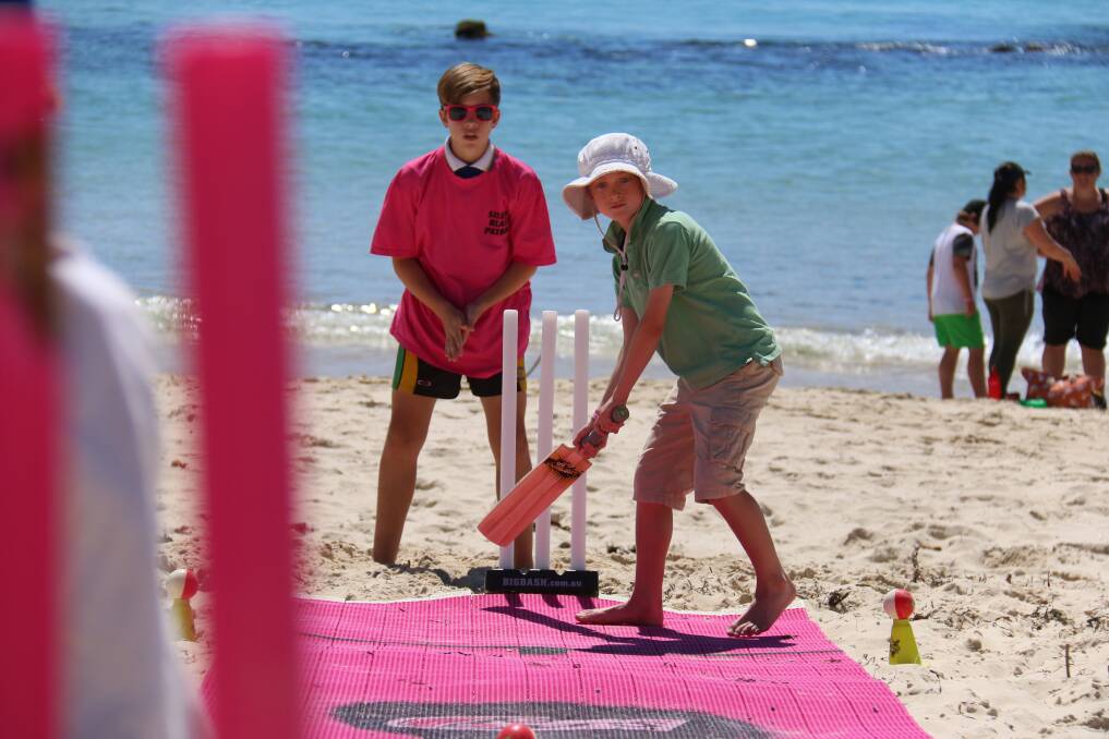 Bash on the beach: Sydney Sixers will run a cricket clinic in Forster in conjunction with Surf Live Saving NSW. Only 100 spots will be available for the clinic. Photo: Supplied. 