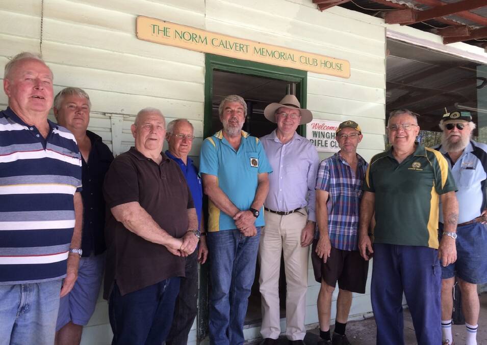 The Wingham Rifle Club committee with Member for Myall Lakes Stephen Bromhead. 