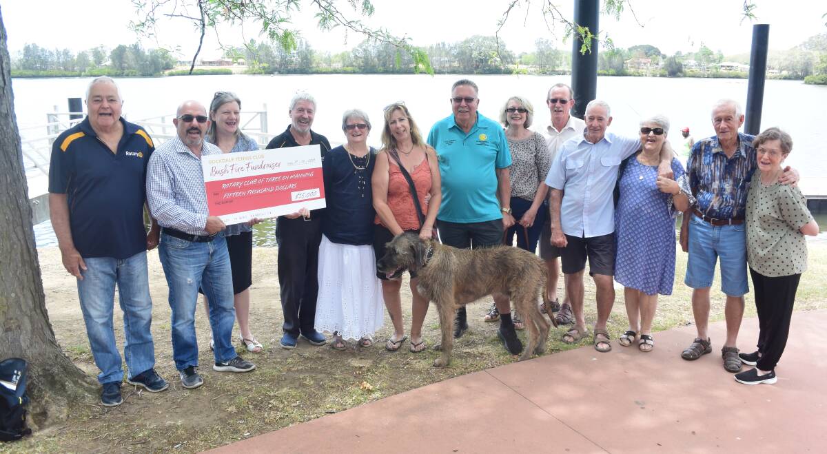 Rotary accepted $15,000 from the Rockdale Tennis Club at a presentation in Taree.