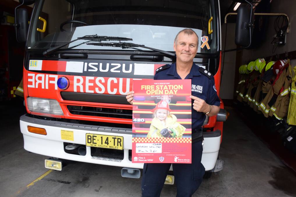 Safety message: Taree Fire Station commander Peter Willard wants you to come down on May 20 and meet the crew.