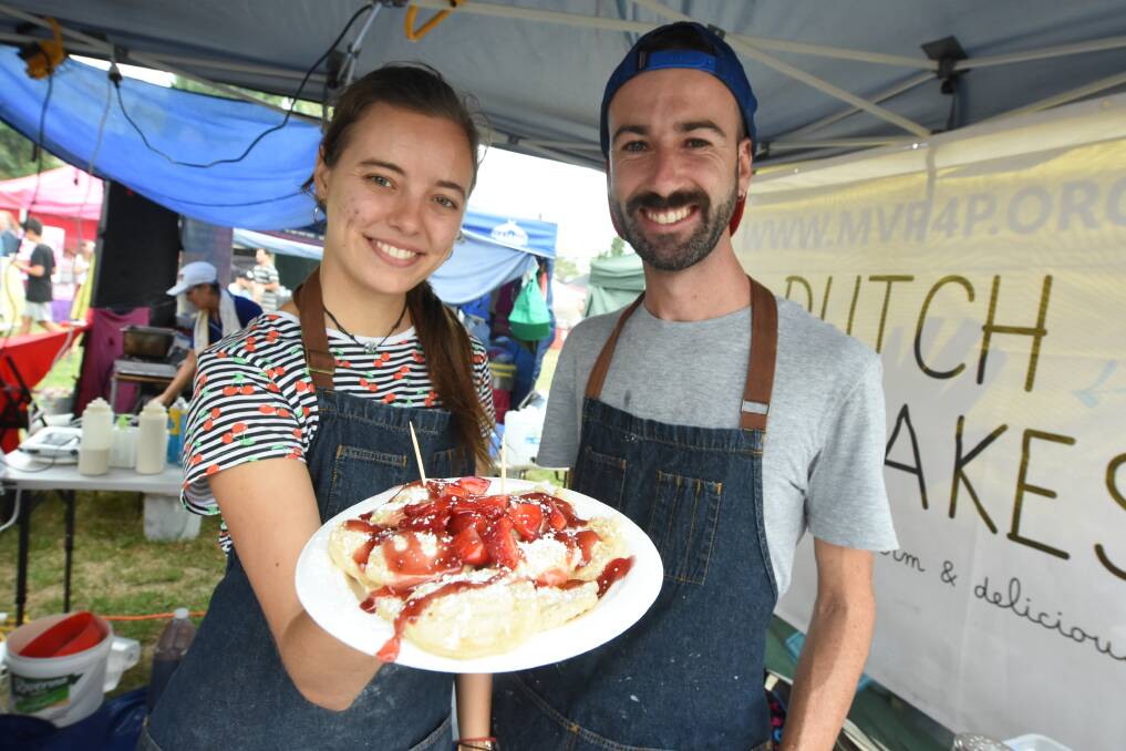 Carmen Escorihuela and Pere Villatane from Durch Pancakes at the 2020 TasteFest on the Manning. Vendors will return for the 2021 event in March. Photo: Scott Calvin.