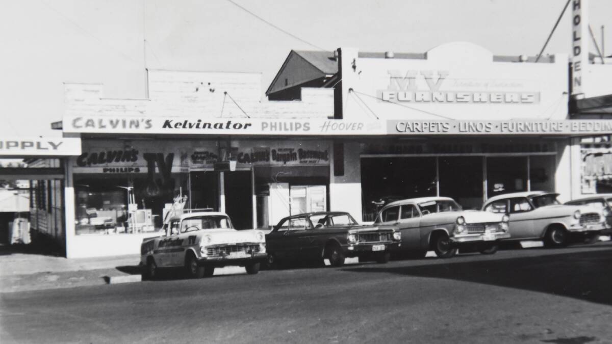 Pioneers: Calvin's Electrical owned the first television in Taree in the late 1950s. Photo: Peter Calvin.