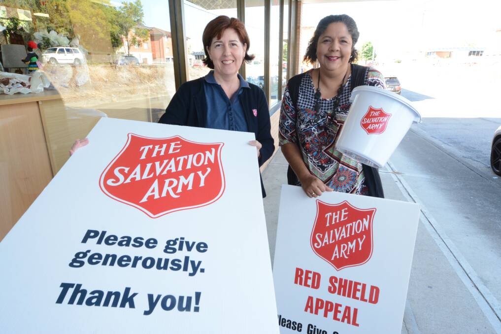 Salvation Army Taree captain Louise Beamish and Family Store manager Danielle Volkers have encouraged Taree residents to donate in this year's Red Shield Appeal.