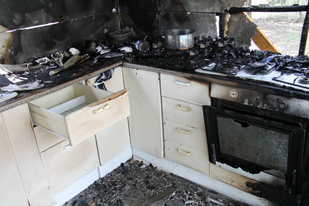 The aftermath of a kitchen fire.