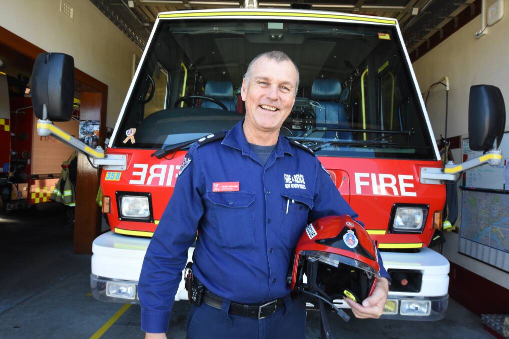 Learn from firefighters: Taree Fire Station Commander Peter Willard encouraged the Mid Coast community to visit their local station on May 18. Photo: Scott Calvin.