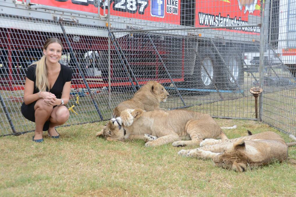 Times' journalist Hayley Sansom meeting some of the circus visitors.
