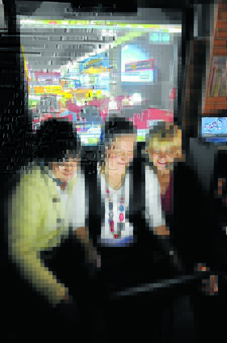 Jennifer Stevenson, Laurinda Bodeker and Michelle Websdale check into the virtual trade fair.