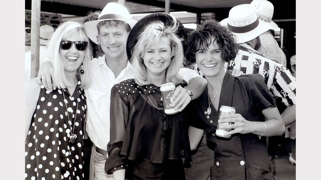 Throwback Thursday - 1991 Taree Melbourne Cup Meeting. Vicki Bourke, Steve & Michelle Merrick, and Cherie Temple.