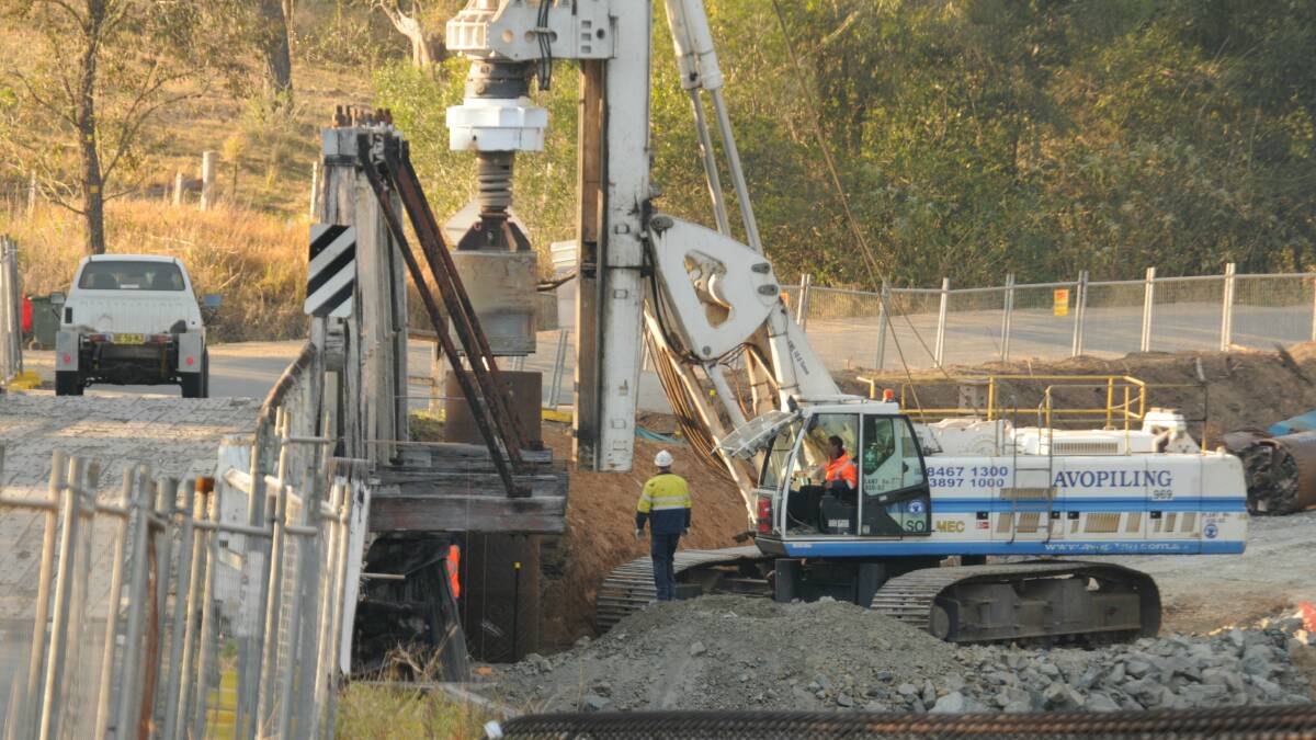 A file shot of bridge repair in the Manning Valley.